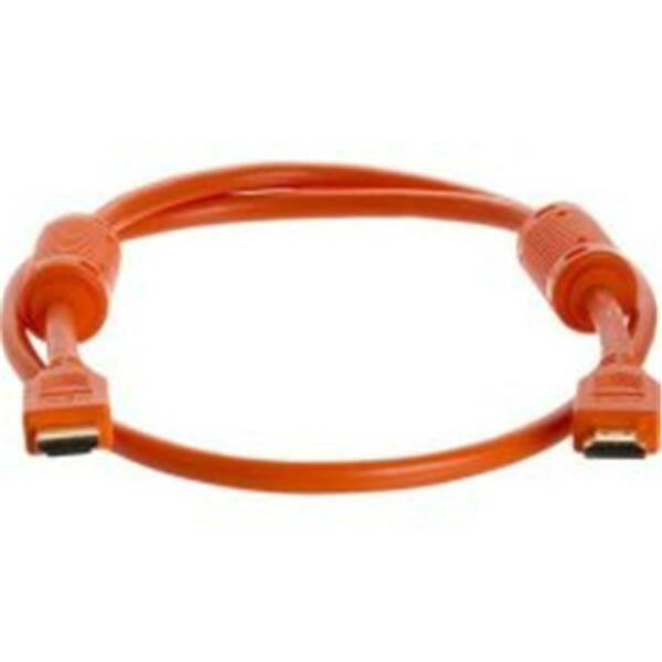 Cmple 28AWG HDMI Cable with Ferrite Cores - Orange - 3FT 987-N